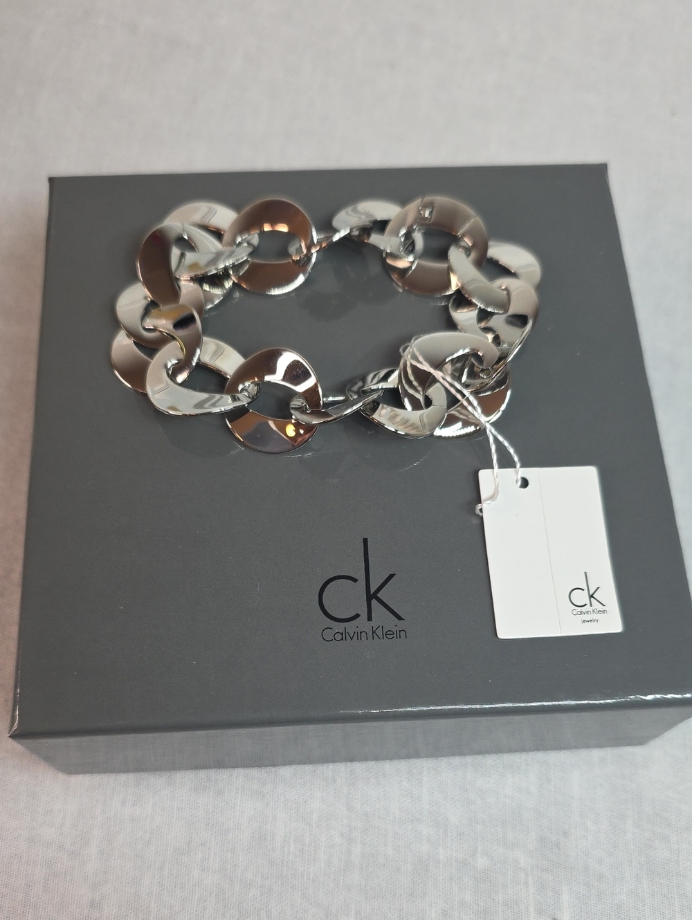 Calvin Klein Polished Silver Link Bracelet
